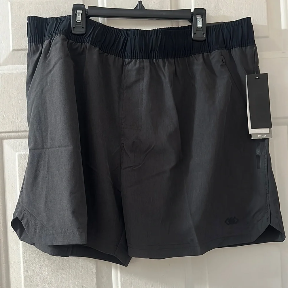 LEG3ND ATHLETIC SHORTS: GRAY/BLACK: NEW WITH TAGS: SIZE XL